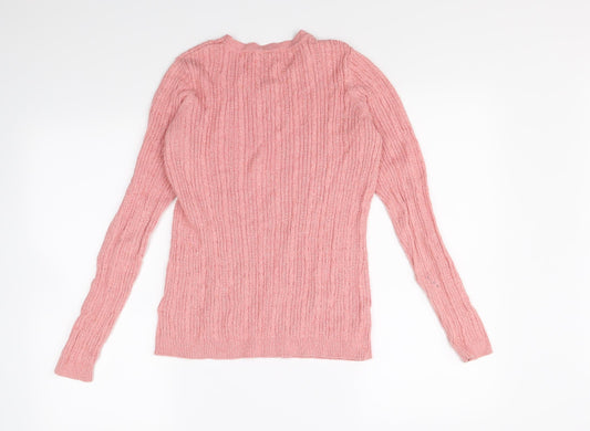 Croft & Barrow Womens Pink Pullover Jumper Size S