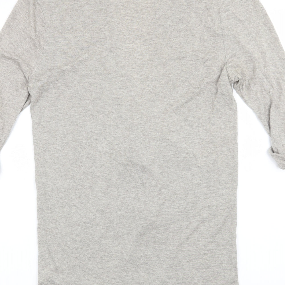Brand and care label for Topshop women’s beige cardigan jumper, size UK 8