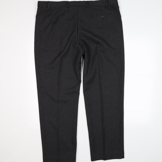 Marks and Spencer Womens Grey Knit Dress Pants Trousers Size 42 L31 in