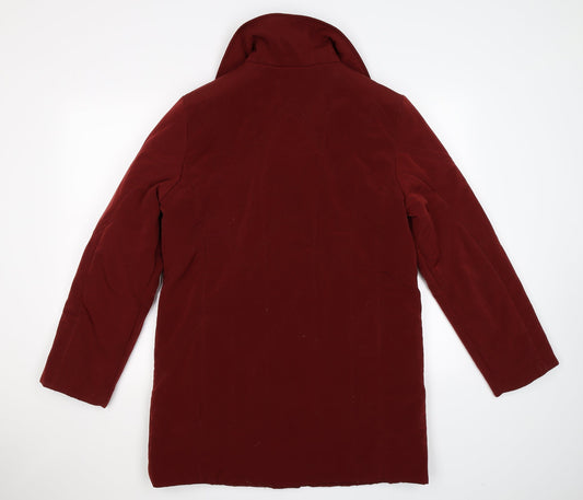 Gray & Osbourn Womens Red Satin Puffer Jacket Coat Size 12