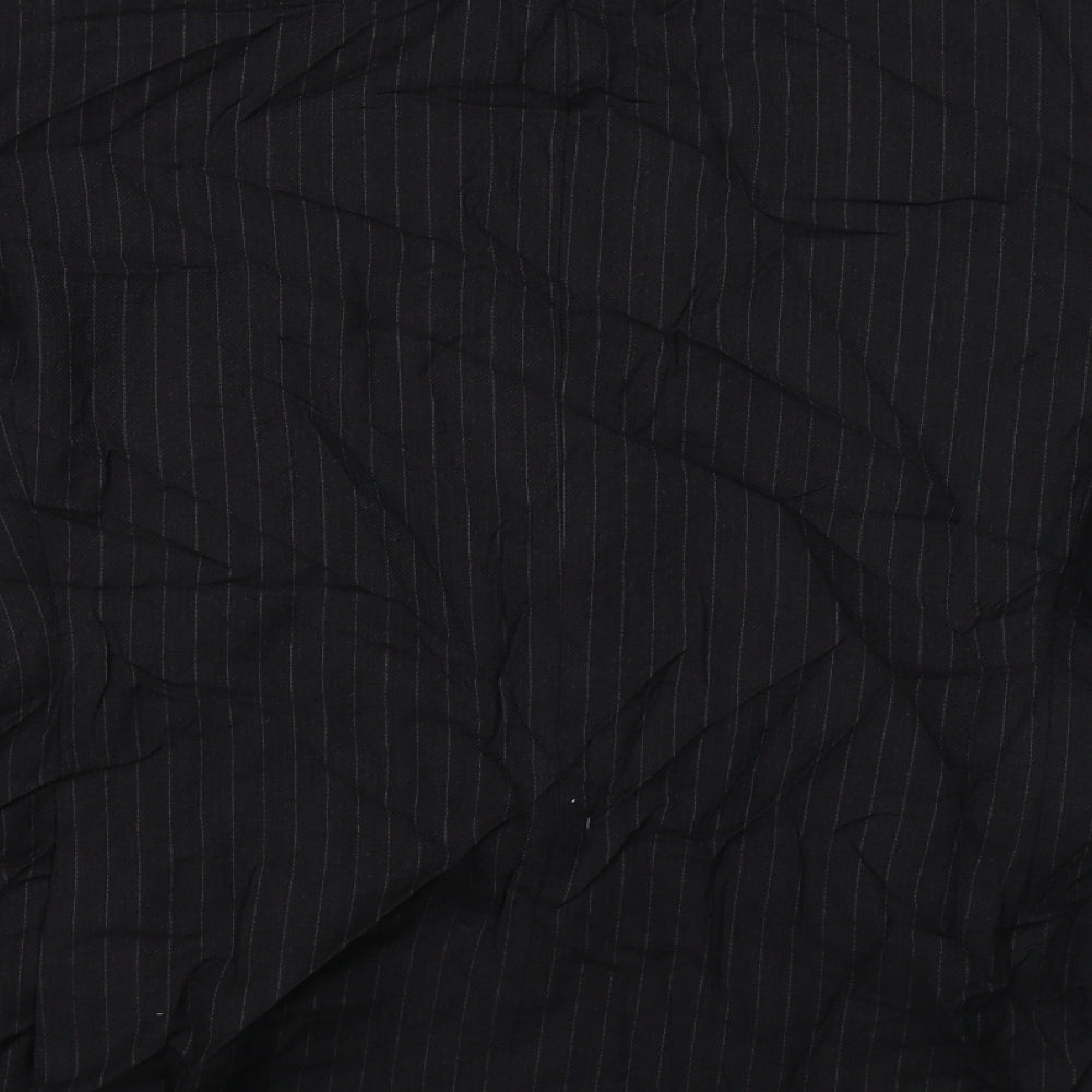 Brand and care label for Marks & Spencer men’s black striped jacket suit jacket, size 44