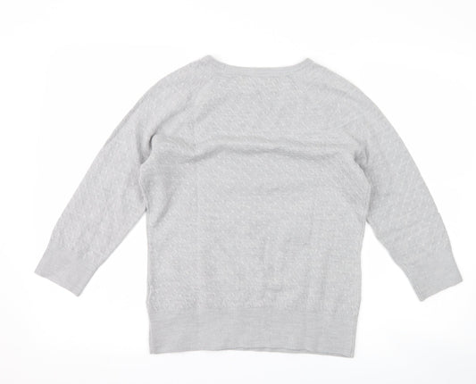 Per Una Womens Grey Pullover Jumper Size 10