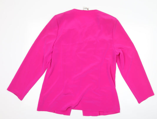 Hermann Lange Womens Pink Jacket Size 10