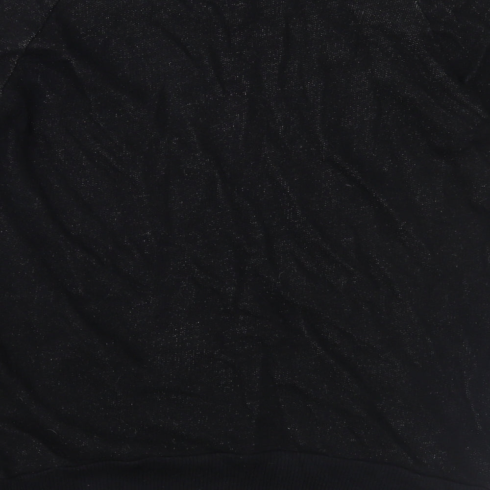 Brand and care label for Zara women’s black knit jumper, size M