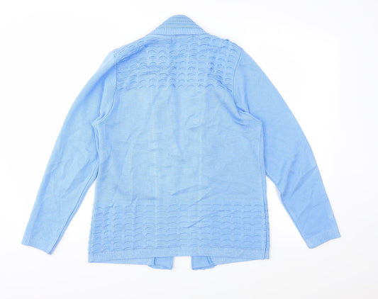 Pure & Natural Womens Blue Knit Cardigan Jumper Size S