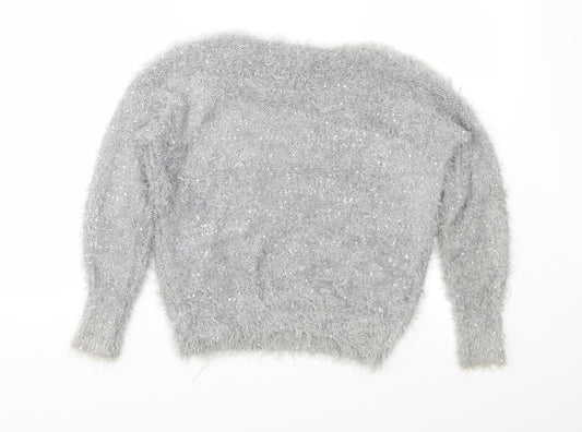 Select Womens Grey Knit Pullover Jumper Size 12