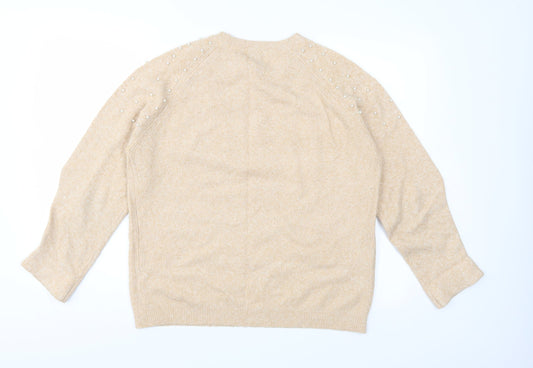 Intuition Womens Brown Knit Pullover Jumper Size 12