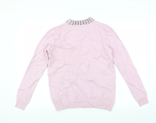 Belle Vere Womens Pink Pullover Jumper Size XL