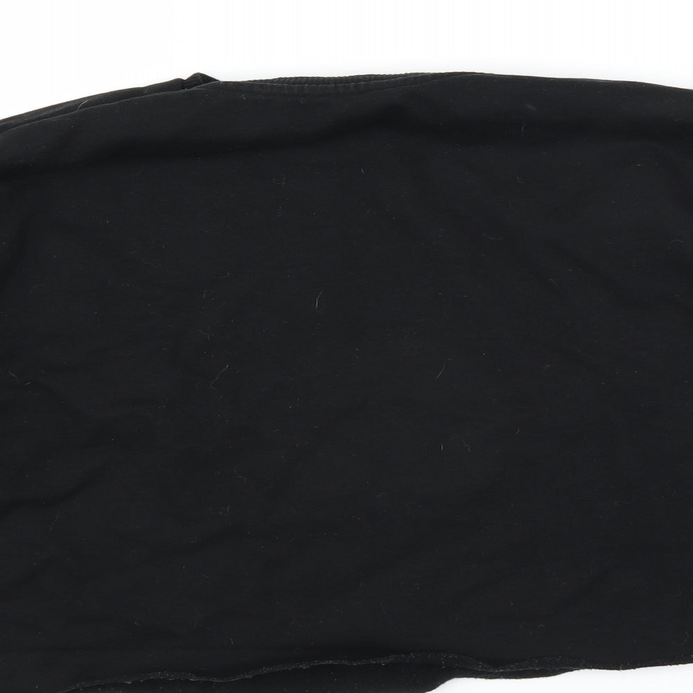 Brand and care label for Primark girls’ black pullover sweatshirt, size 14-15, years - cropped merci