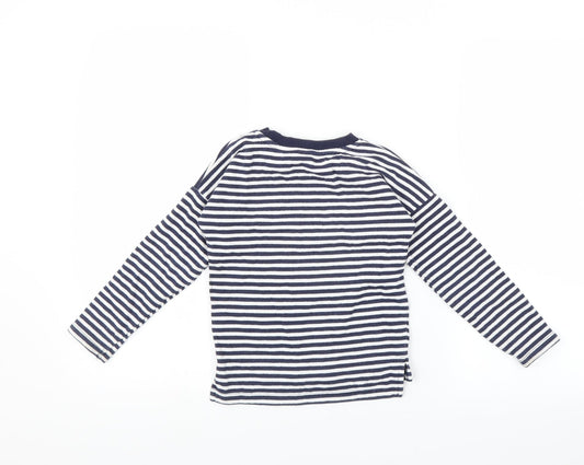 Sainsburys Boys Blue Striped Pullover Sweatshirt Size 6 Years - so happy