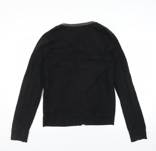 Crafted Womens Black Cardigan Jumper Size M