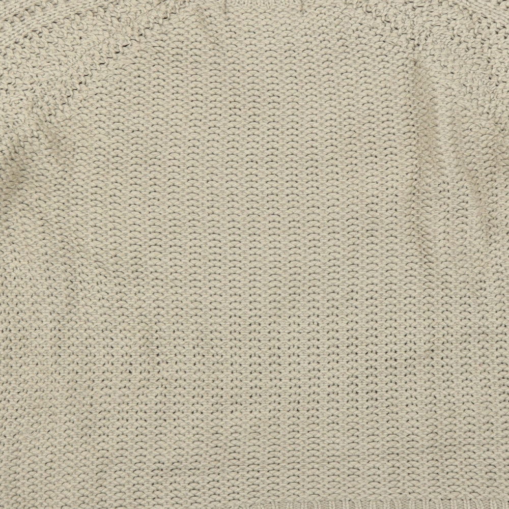 Brand and care label for Forever 21 women’s beige jumper, size S