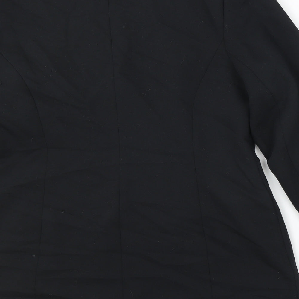 Brand and care label for Definitions Collection women’s black jacket suit jacket, size UK 14