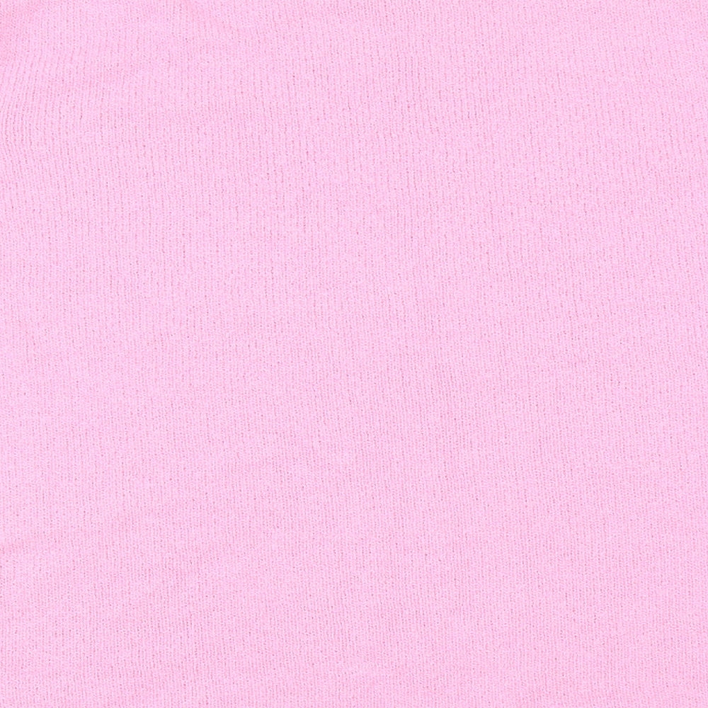 Brand and care label for Joie De Vivre women’s pink jumper, size M