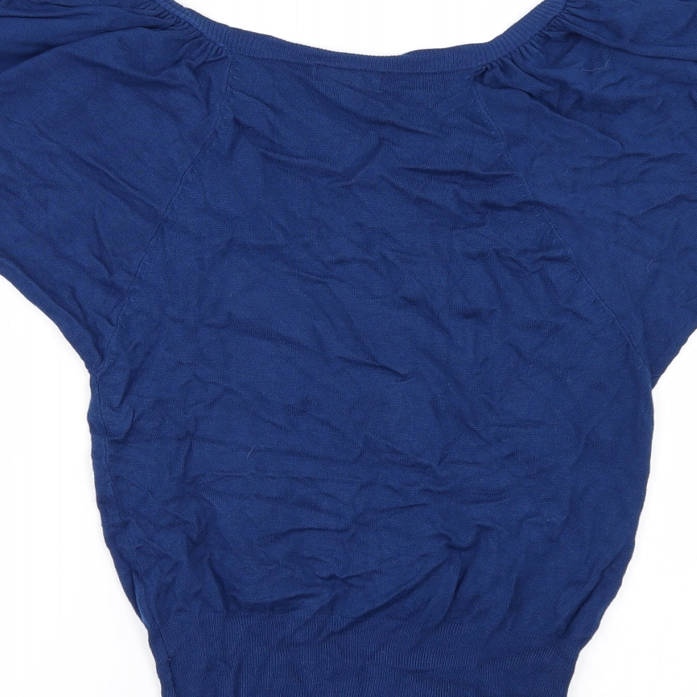 Brand and care label for alter women’s blue jumper, size L