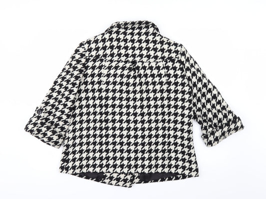 Papaya Womens White Check Jacket Size 4