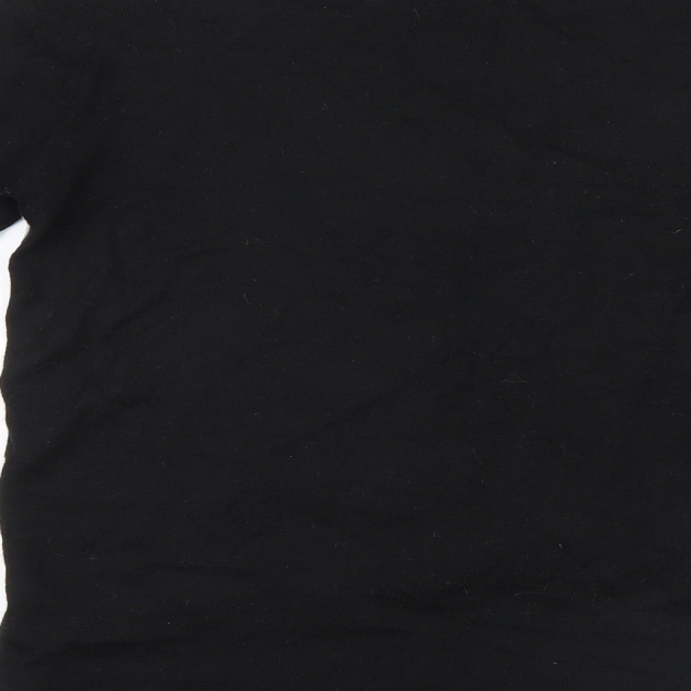 Brand and care label for Cream women’s black geometric basic t-shirt, size XS