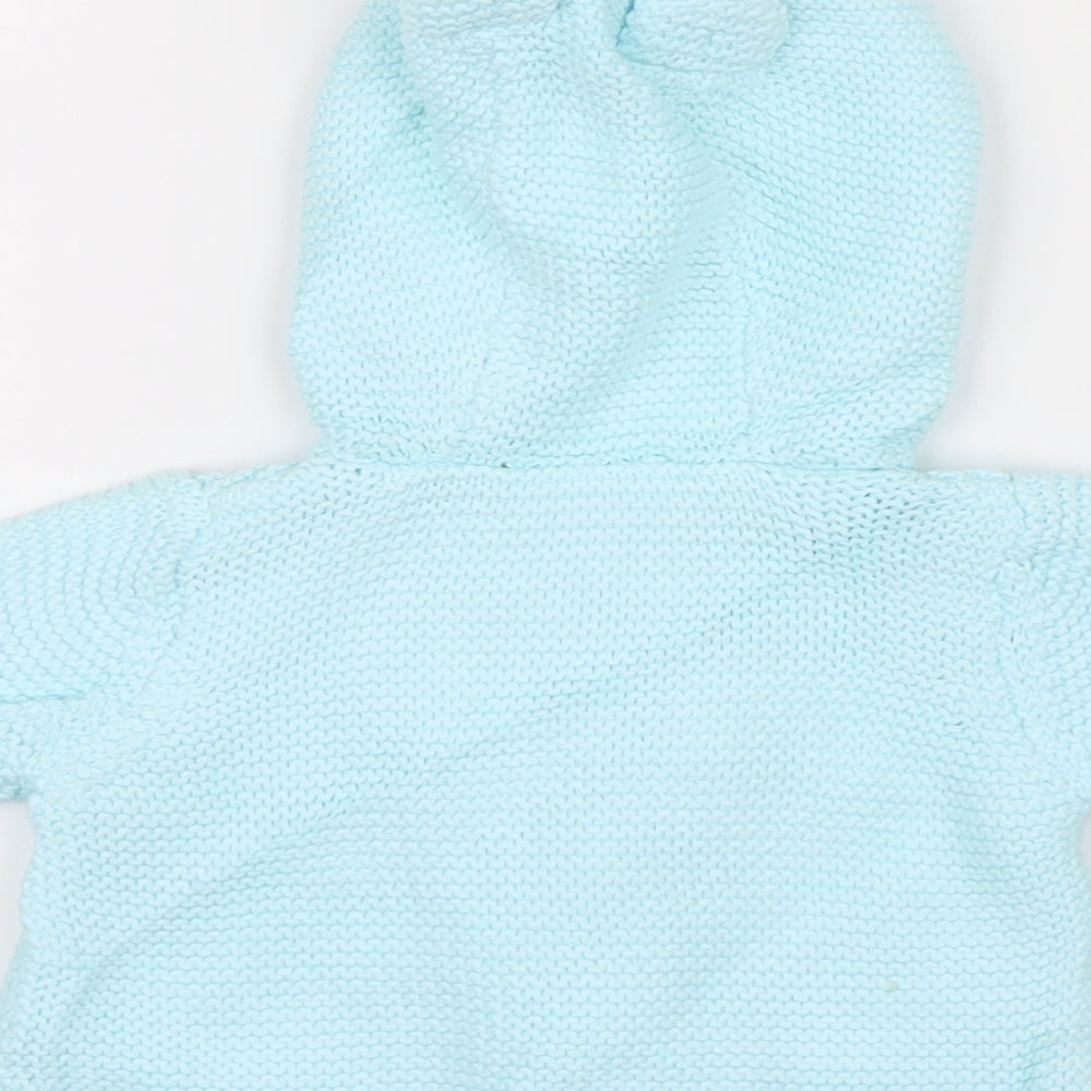 Marks and Spencer Girls Blue Knit Jacket Size 3-6 Months