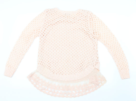 Paramour Womens Pink Knit Pullover Jumper Size S