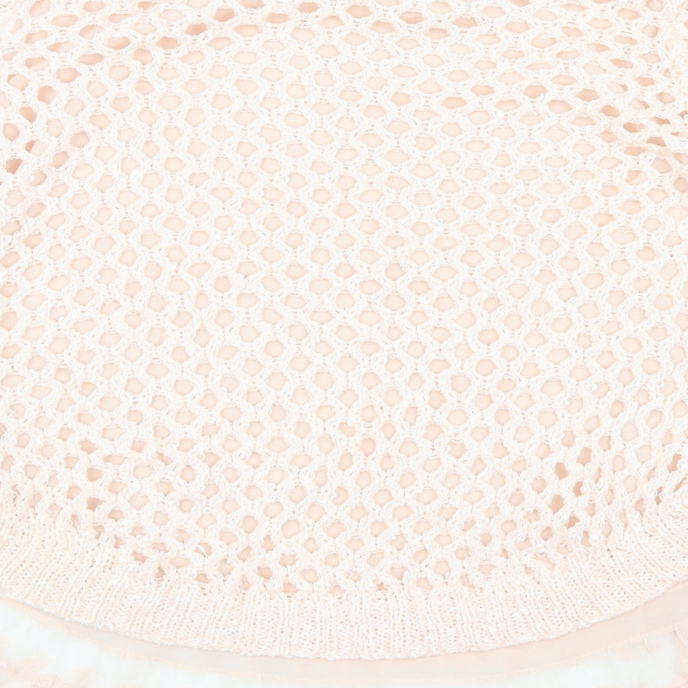 Brand and care label for Paramour women’s pink knit jumper, size S