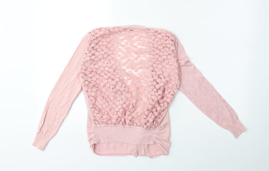Miumi Womens Pink Knit Cardigan Jumper Size M
