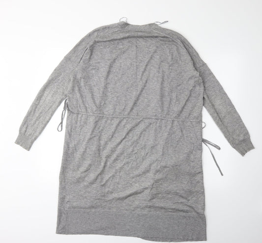 Marks and Spencer Womens Grey Knit Cardigan Jumper Size 10