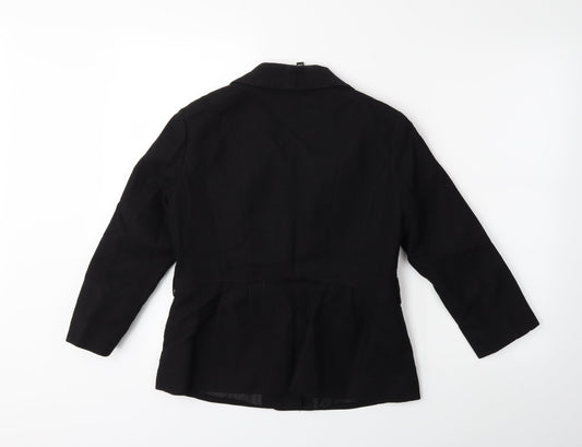 H&M Womens Black Jacket Coat Size 10