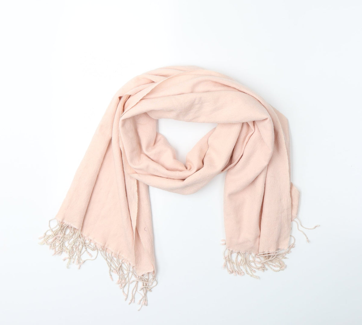 Front view of Preworn women’s pink scarf