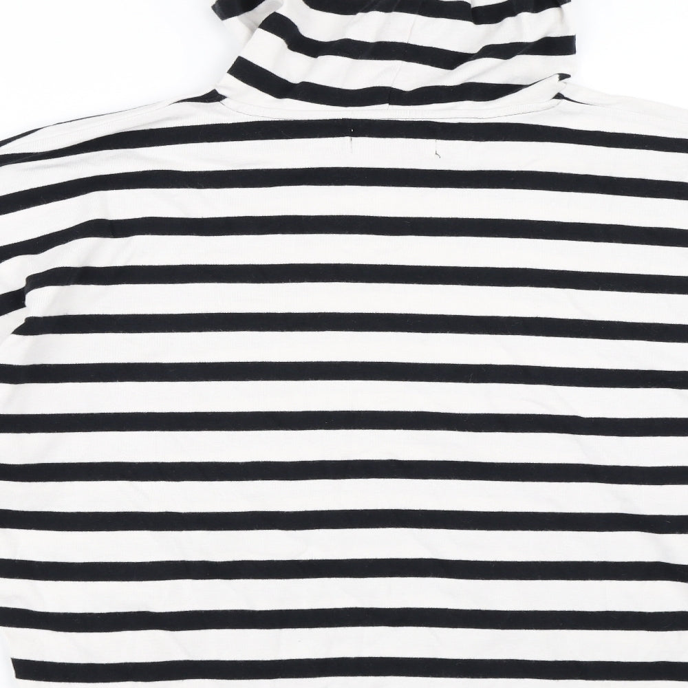 Indigo Girls White Striped Pullover Hoodie Size 12 Years