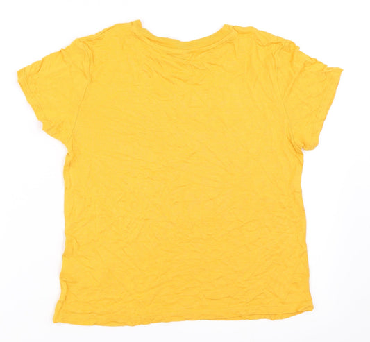 H&M Womens Yellow Basic T-Shirt Size S