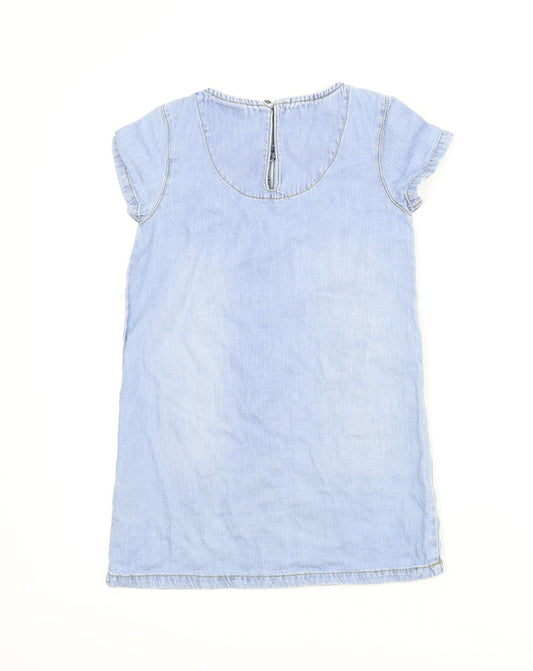 NEXT Girls Blue Denim A-Line Size 5 Years