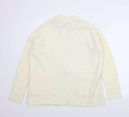 Forever21 Womens Ivory Cardigan Jumper Size L
