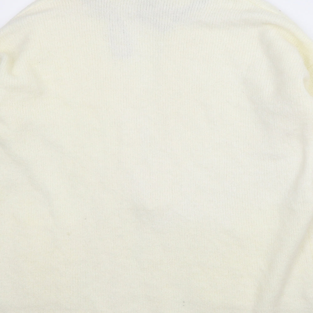 Forever21 Womens Ivory Cardigan Jumper Size L