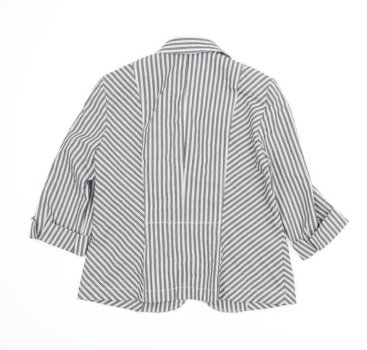FSR Womens Grey Striped Jacket Size M