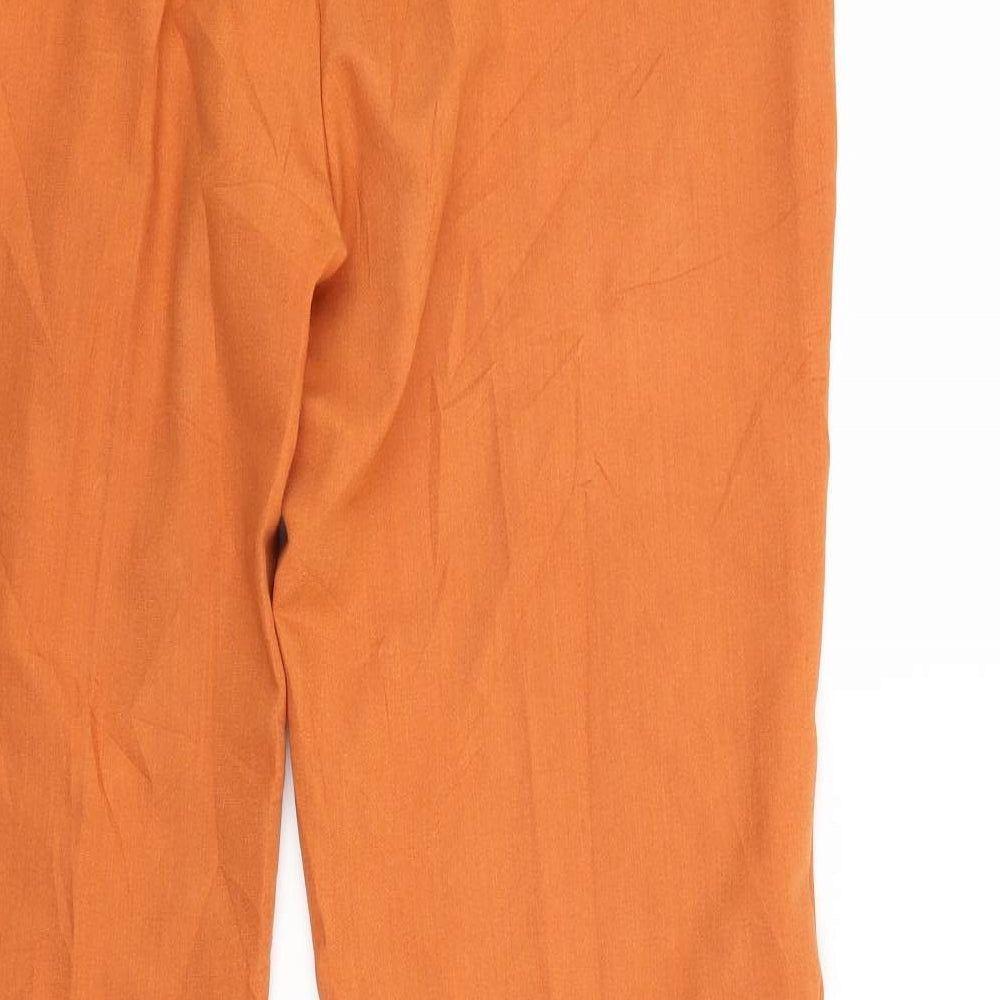 Pieces Womens Orange Trousers Size L L28 in
