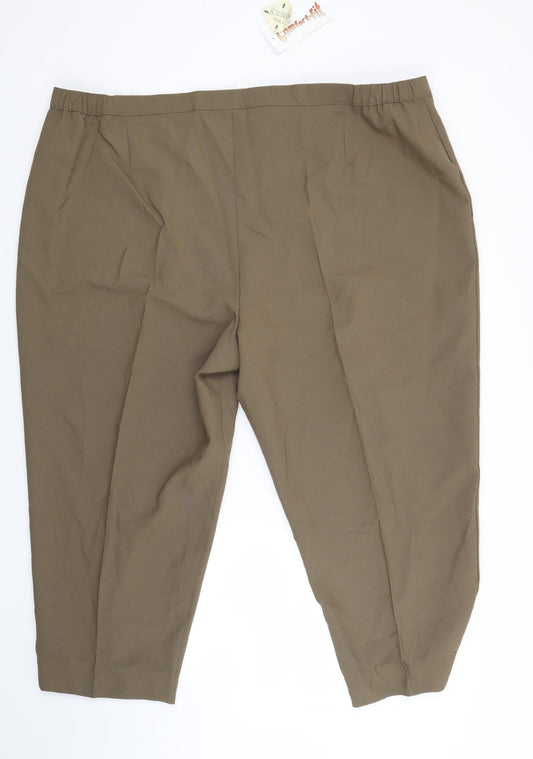 Slimma Womens Green Capri Trousers Size 28 L21 in