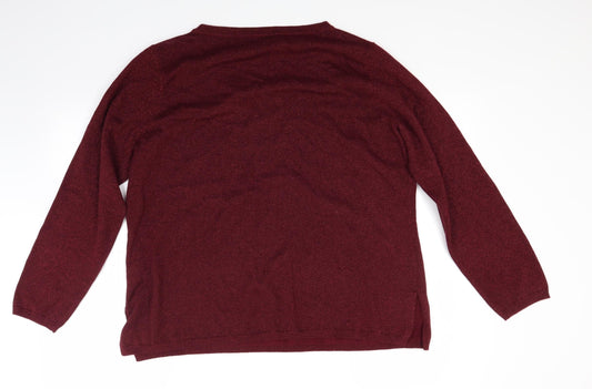 Precis Womens Red Pullover Jumper Size L