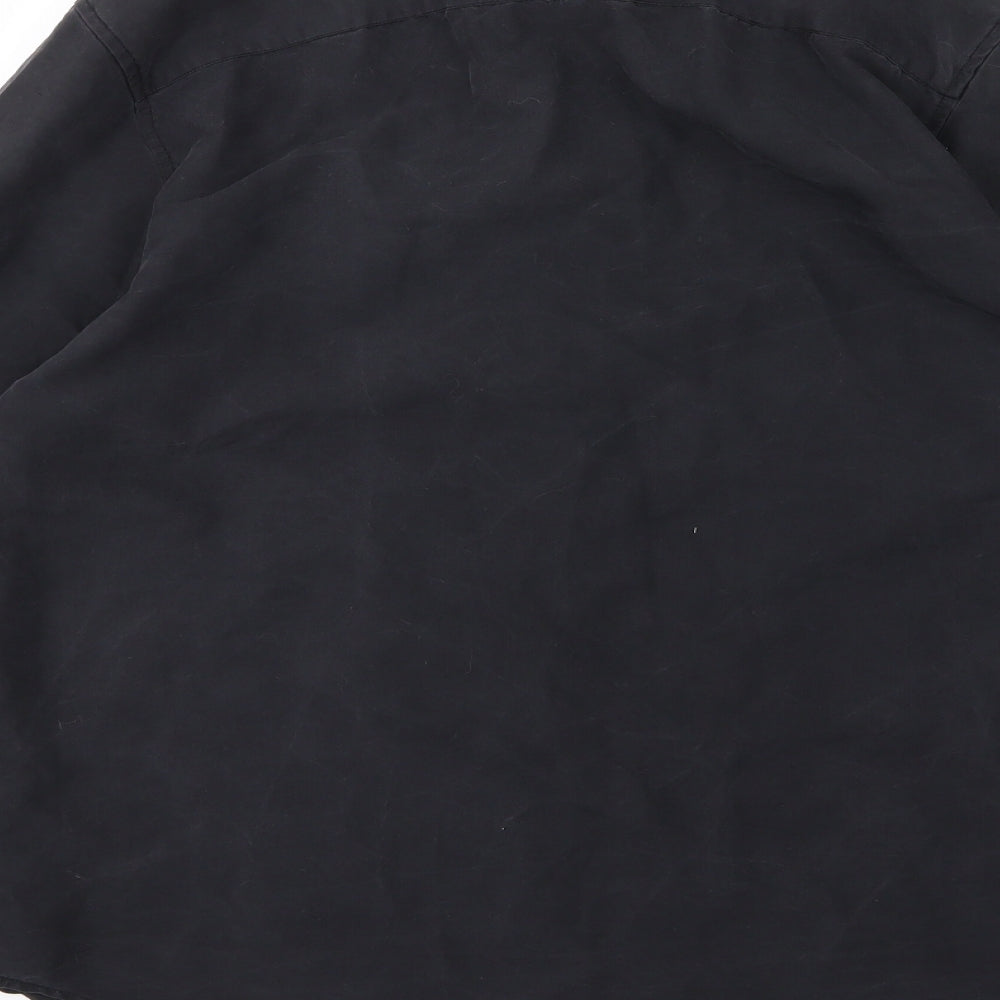 F&F Mens Black Button-Up Size S