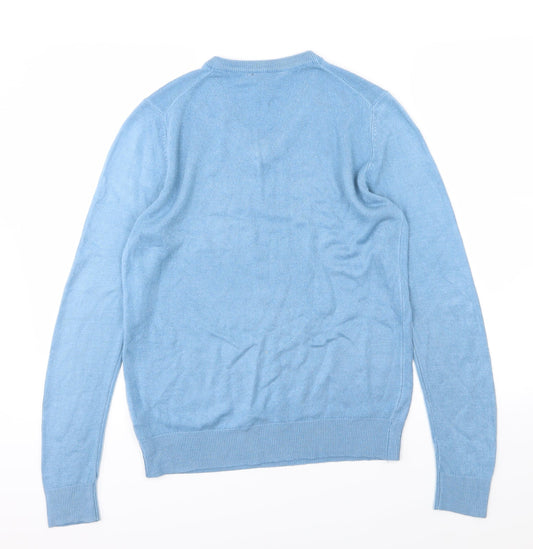 Cedar Wood State Mens Blue Knit Pullover Jumper Size S