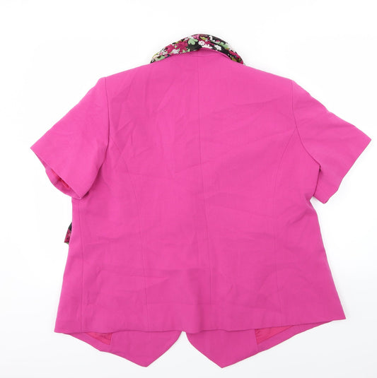 Gray Osbourn Womens Pink Jacket Size 20