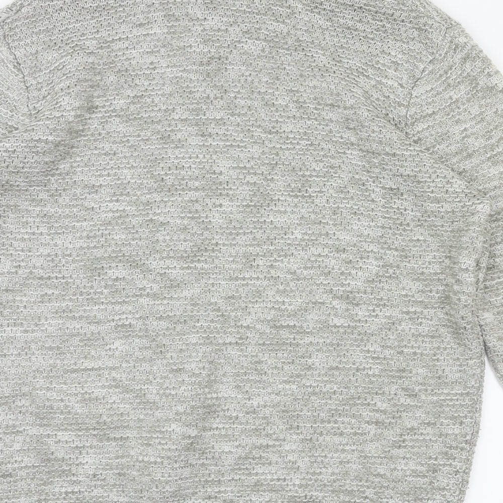 Acw85 Mens Grey Pullover Hoodie Size L
