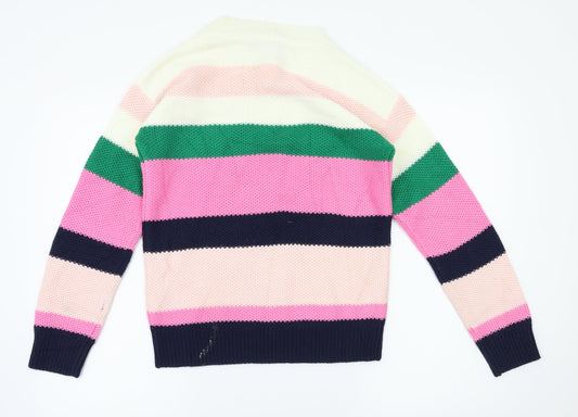 Dorothy Perkins Womens Pink Striped Pullover Jumper Size 6