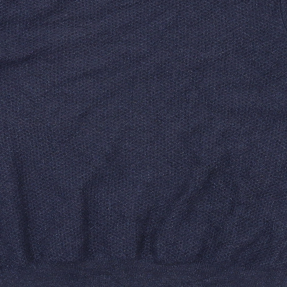 Brand and care label for BHS women’s blue jumper, size UK 14