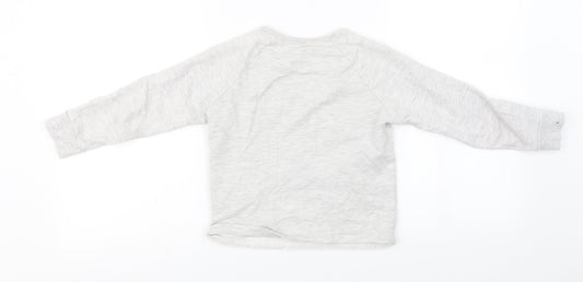 snooze Girls Grey Pullover Jumper Size 6-7 Years