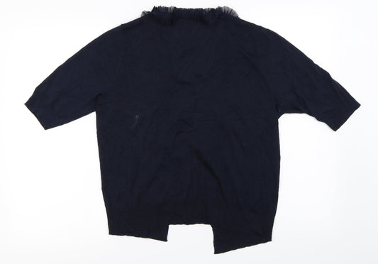 Phase Eight Womens Blue Cardigan Jumper Size 14