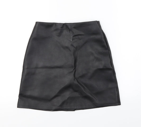 PRETTYLITTLETHING Womens Black A-Line Skirt Size 6