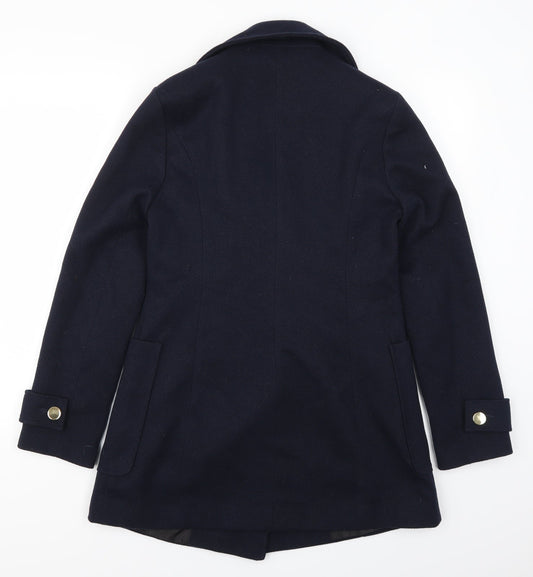 Papaya Womens Blue Pea Coat Coat Size 10