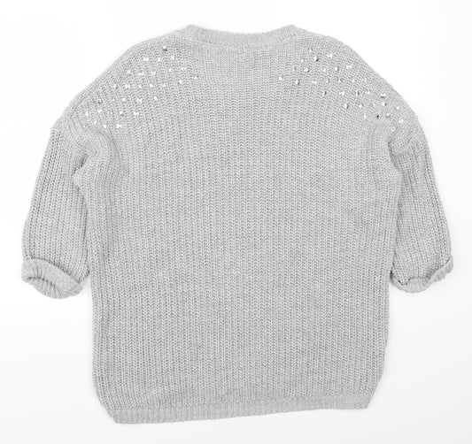 Lou Lou Womens Grey Pullover Jumper Size M