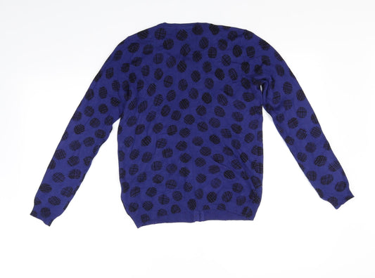 M&S Collection Womens Blue Cardigan Jumper Size 8