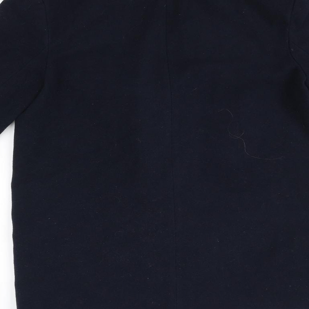 Brand and care label for Atmosphere women’s blue jacket coat, size UK 8